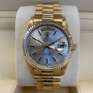 Rolex Presidential Day Date 36mm 18238 Silver Dial